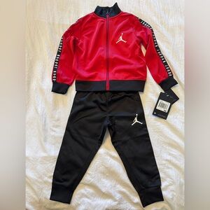 Nike Air Jordan Red and Black Tracksuit